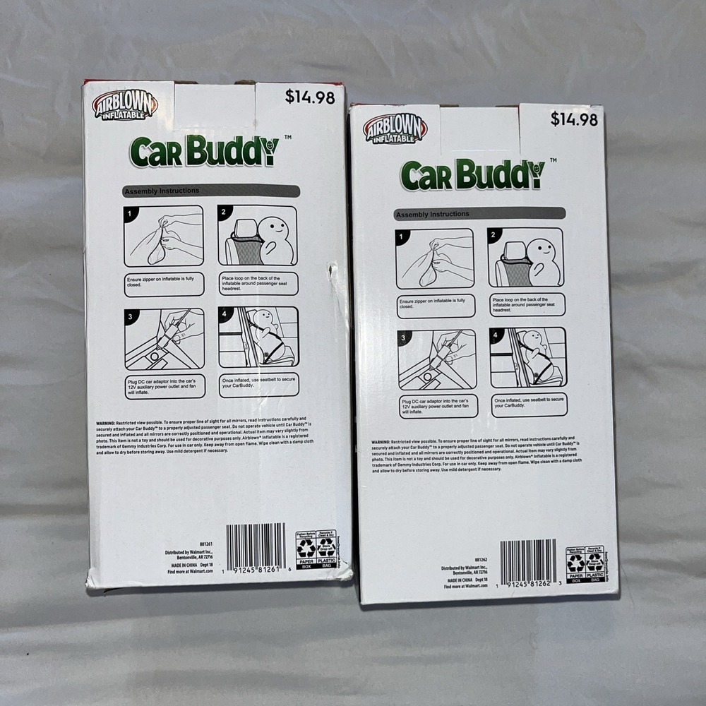 Reindeer And Elf Car Buddy 3ft Airblown Inflatable LED Christmas Gemmy New - Picture 3 of 3
